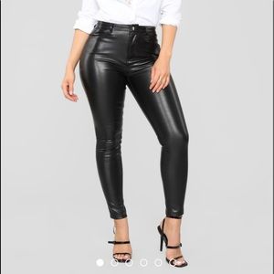NWT Fashion Nova Take The Highway Leather Pants